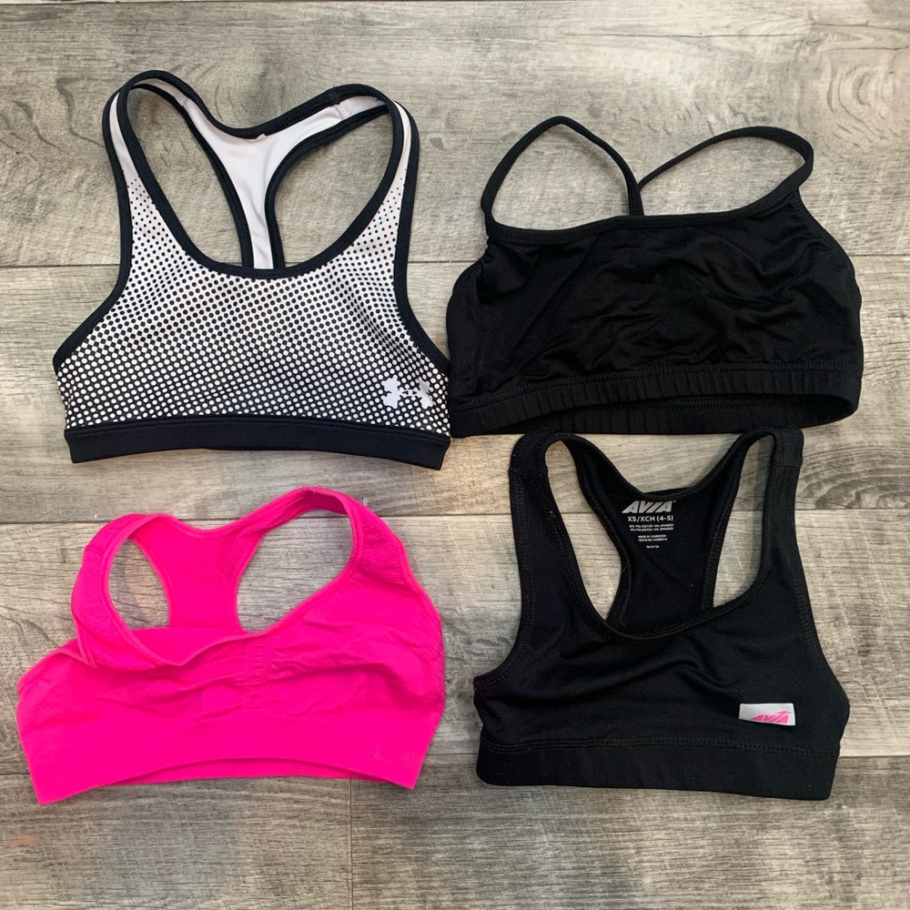 Girls Sports Bras - Under Armour, Avia, + 2 more